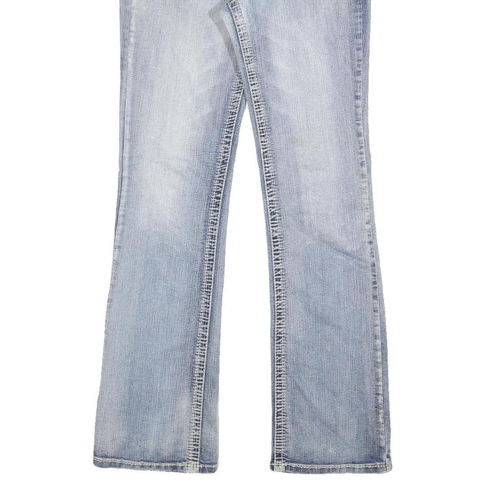 CARELLI Womens Jeans Blue Cotton Blend Regular Straight Light W26 L31 Stylish