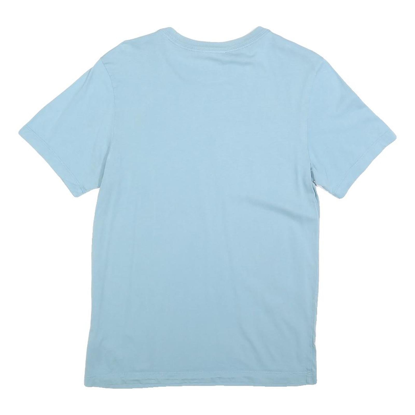 NIKE Mens Blue Slogan T-Shirt S Short Sleeve Crew Neck Cotton Blend Casual