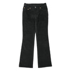 LEVI'S Womens Black Cotton Blend Regular Flared Trousers W30 L32 Classic Fit