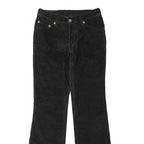 LEVI'S Womens Black Cotton Blend Regular Flared Trousers W30 L32 Classic Fit