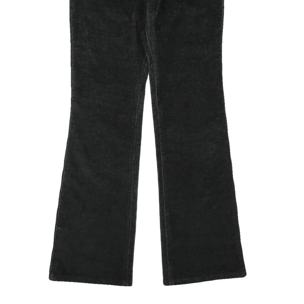 LEVI'S Womens Black Cotton Blend Regular Flared Trousers W30 L32 Classic Fit