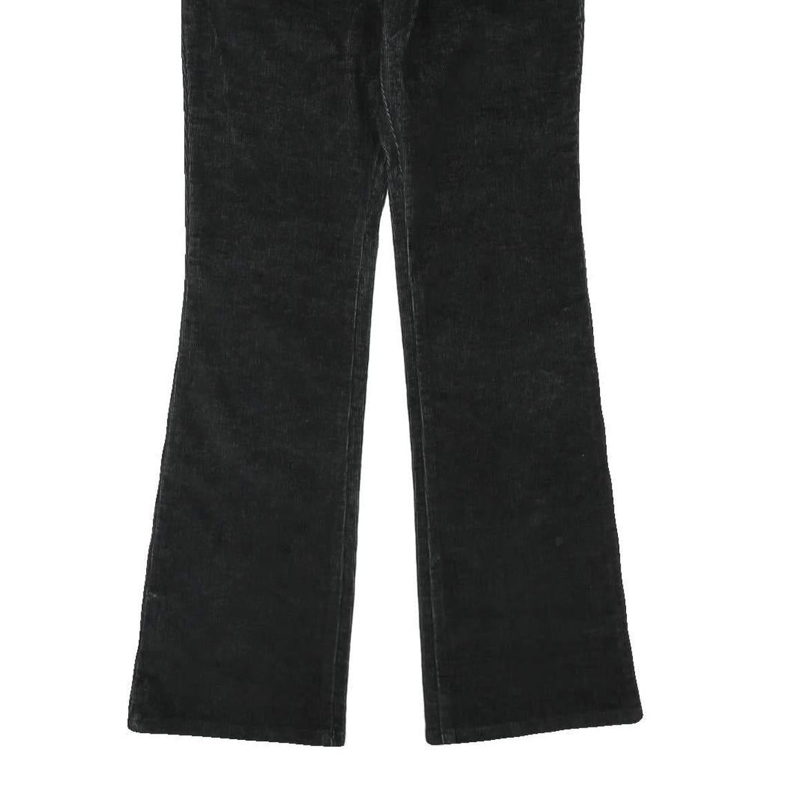 LEVI'S Womens Black Cotton Blend Regular Flared Trousers W30 L32 Classic Fit