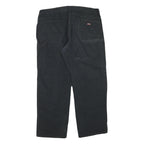DICKIES Mens Regular Fit Black Denim Jeans W40 L30 Workwear Zip Closure