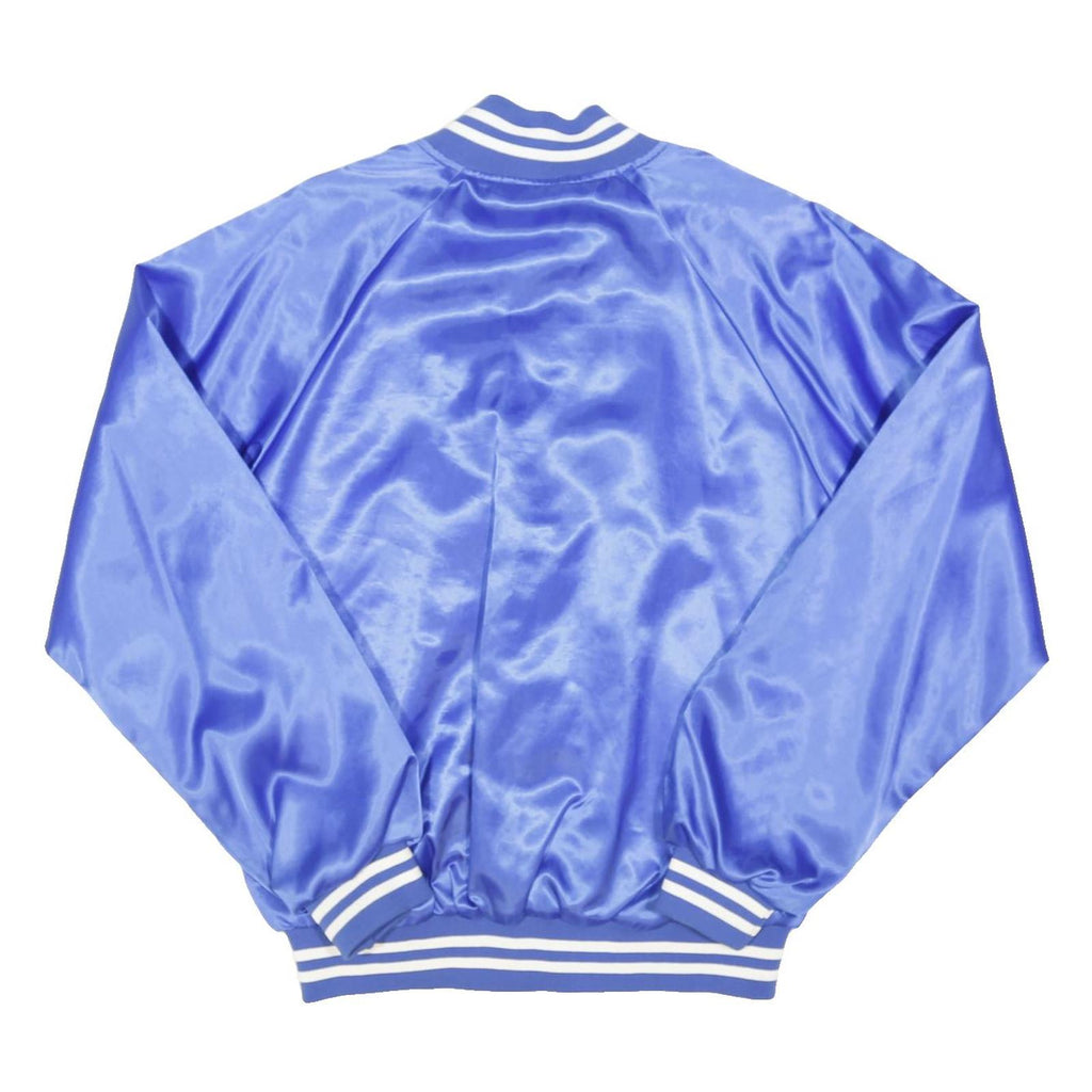 HARTWELL Mens Blue Nylon Button Jacket M Satin Fabric Varsity Style