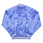 HARTWELL Mens Blue Nylon Button Jacket M Satin Fabric Varsity Style