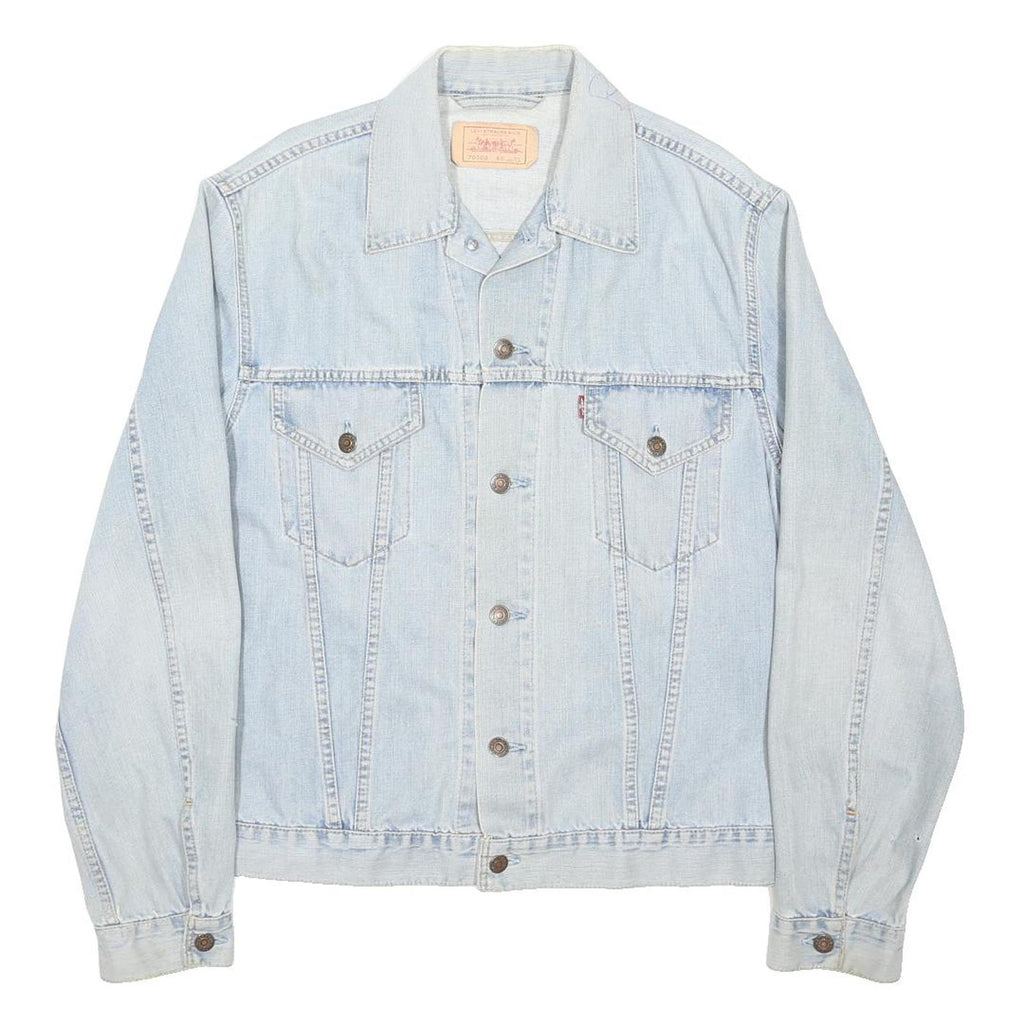 LEVI'S Womens Blue Denim Jacket XL Cotton Blend Button Closure Long Sleeve