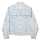 LEVI'S Womens Blue Denim Jacket XL Cotton Blend Button Closure Long Sleeve