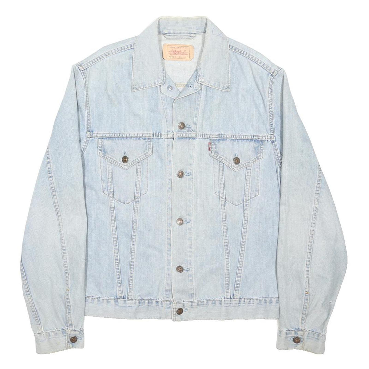 LEVI'S Womens Blue Denim Jacket XL Cotton Blend Button Closure Long Sleeve