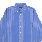 NAUTICA Mens Blue Striped Shirt M Button Down Collar Cotton Casual