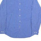 NAUTICA Mens Blue Striped Shirt M Button Down Collar Cotton Casual