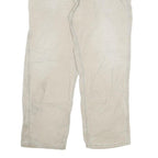 CARHARTT Mens Regular Fit Beige Cotton Blend Zip Trousers W38 L32 Workwear