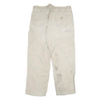 CARHARTT Mens Regular Fit Beige Cotton Blend Zip Trousers W38 L32 Workwear
