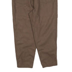 Womens Brown Wool Blend Regular Fit Straight Trousers W32 L25 Classic Style