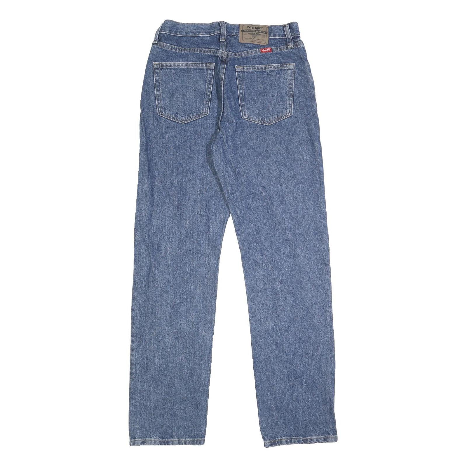 WRANGLER Mens Jeans Blue Regular Straight Denim Medium W30 L32 Classic Zip