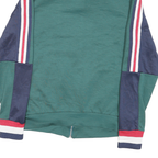 TRUE RELIGION Mens Green & Navy Zip Jacket M Cotton Blend Track Style