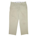 DICKIES Mens Cotton Beige Regular Fit Straight Leg Trousers W38 L29 Workwear