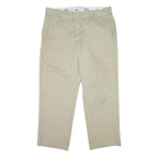 DICKIES Mens Cotton Beige Regular Fit Straight Leg Trousers W38 L29 Workwear