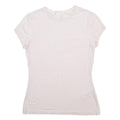 TED BAKER Womens Pale Pink Basic Top Short Sleeve Crew Neck Plain M
