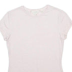 TED BAKER Womens Pale Pink Basic Top Short Sleeve Crew Neck Plain M