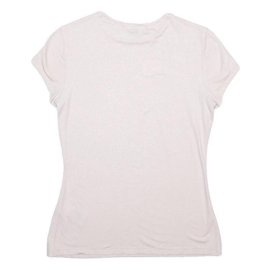 TED BAKER Womens Pale Pink Basic Top Short Sleeve Crew Neck Plain M