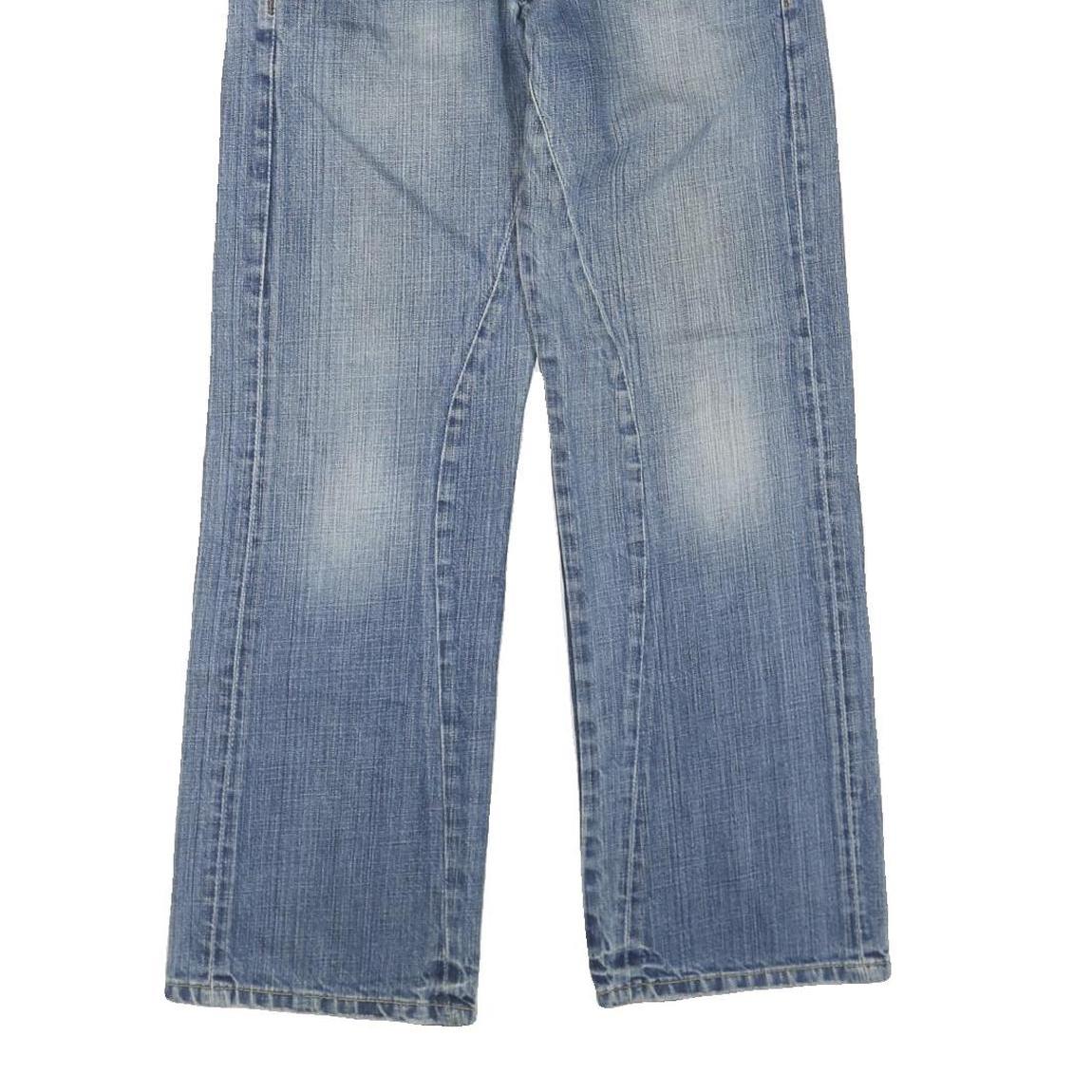 G-STAR Womens Blue Regular Straight Denim Light W30 L30 Embroidered Logo Zip