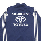 ADIDAS Mens Navy Blue White Logo Track Jacket M Polyester Blend Zip