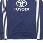 ADIDAS Mens Navy Blue White Logo Track Jacket M Polyester Blend Zip