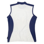 Cycling Womens Jersey White Sleeveless 1/2 Zip L