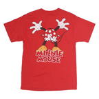 HANES Womens Red Minnie Mouse Graphic T-Shirt M Short Sleeve Crew Neck Cartoon