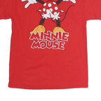 HANES Womens Red Minnie Mouse Graphic T-Shirt M Short Sleeve Crew Neck Cartoon