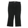 LEVI'S Womens Cotton Blend Black Relaxed Straight Trousers W36 L28 Casual Zip