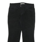LEVI'S Womens Cotton Blend Black Relaxed Straight Trousers W36 L28 Casual Zip