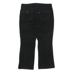 LEVI'S Womens Cotton Blend Black Relaxed Straight Trousers W36 L28 Casual Zip