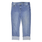 TU Womens Blue Regular Straight Denim Light W31 L34 Cotton Blend Zip Jeans
