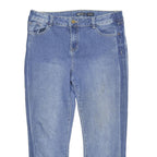TU Womens Blue Regular Straight Denim Light W31 L34 Cotton Blend Zip Jeans