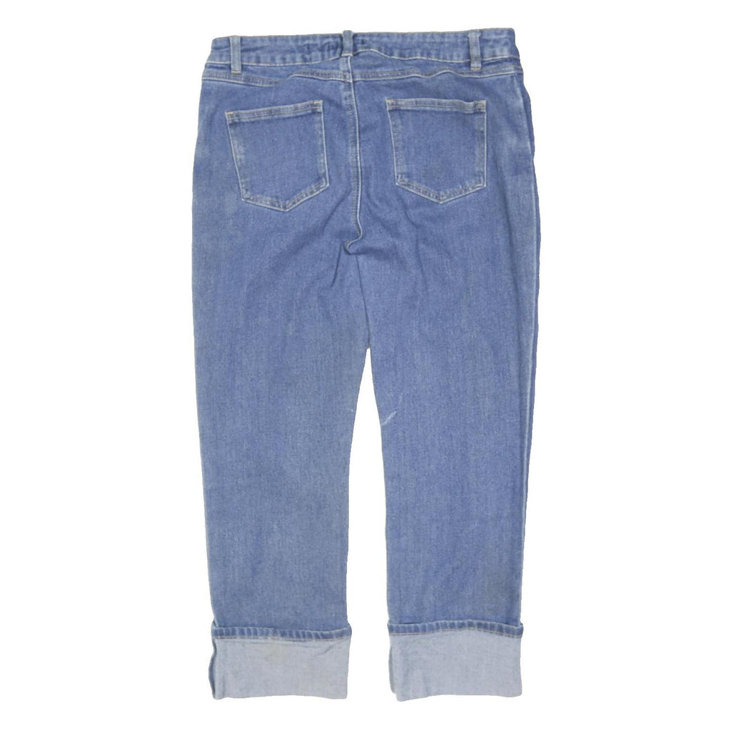TU Womens Blue Regular Straight Denim Light W31 L34 Cotton Blend Zip Jeans