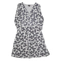 PHASE EIGHT Womens Grey & Black Cotton Blend Fit & Flare Day Dress Spot Print UK