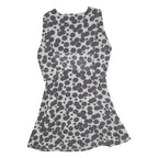 PHASE EIGHT Womens Grey & Black Cotton Blend Fit & Flare Day Dress Spot Print UK