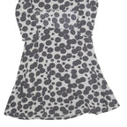 PHASE EIGHT Womens Grey & Black Cotton Blend Fit & Flare Day Dress Spot Print UK