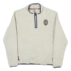 BLUE Womens White Plain Pullover Roll Neck Basic Knit M Polyester Blend Jumper