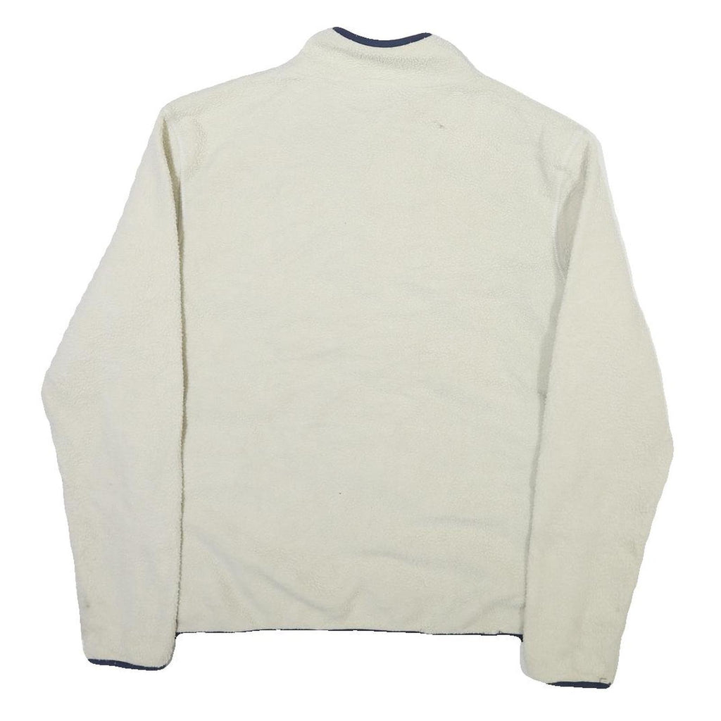 BLUE Womens White Plain Pullover Roll Neck Basic Knit M Polyester Blend Jumper