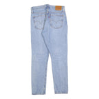 LEVI'S 501S Womens Jeans Blue Slim Skinny Denim W27 L28 Distressed 90s Style