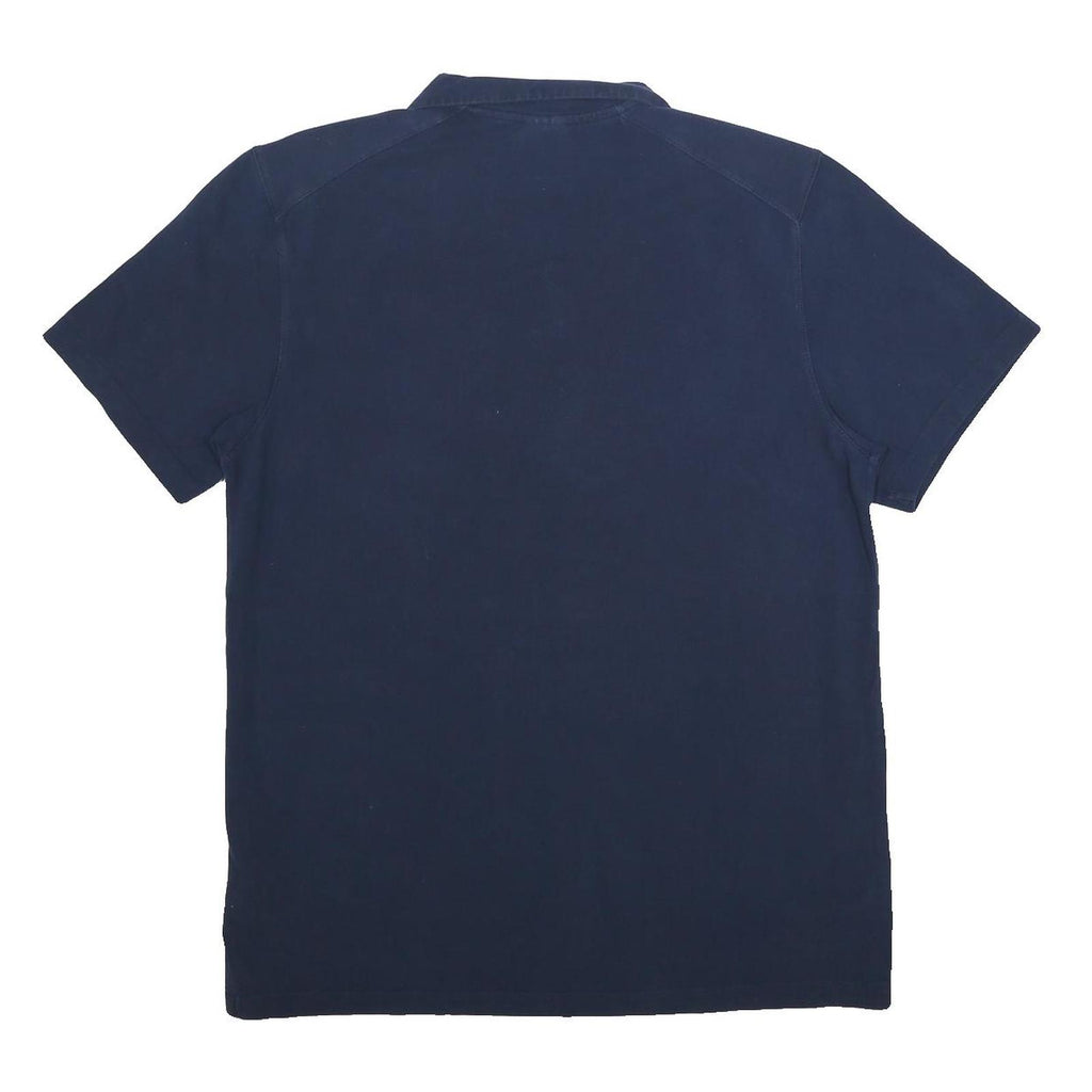 REEBOK Mens Blue Cotton Blend Short Sleeve XL Polo Shirt Basic Casual