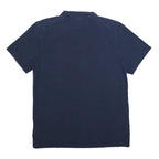 REEBOK Mens Blue Cotton Blend Short Sleeve XL Polo Shirt Basic Casual