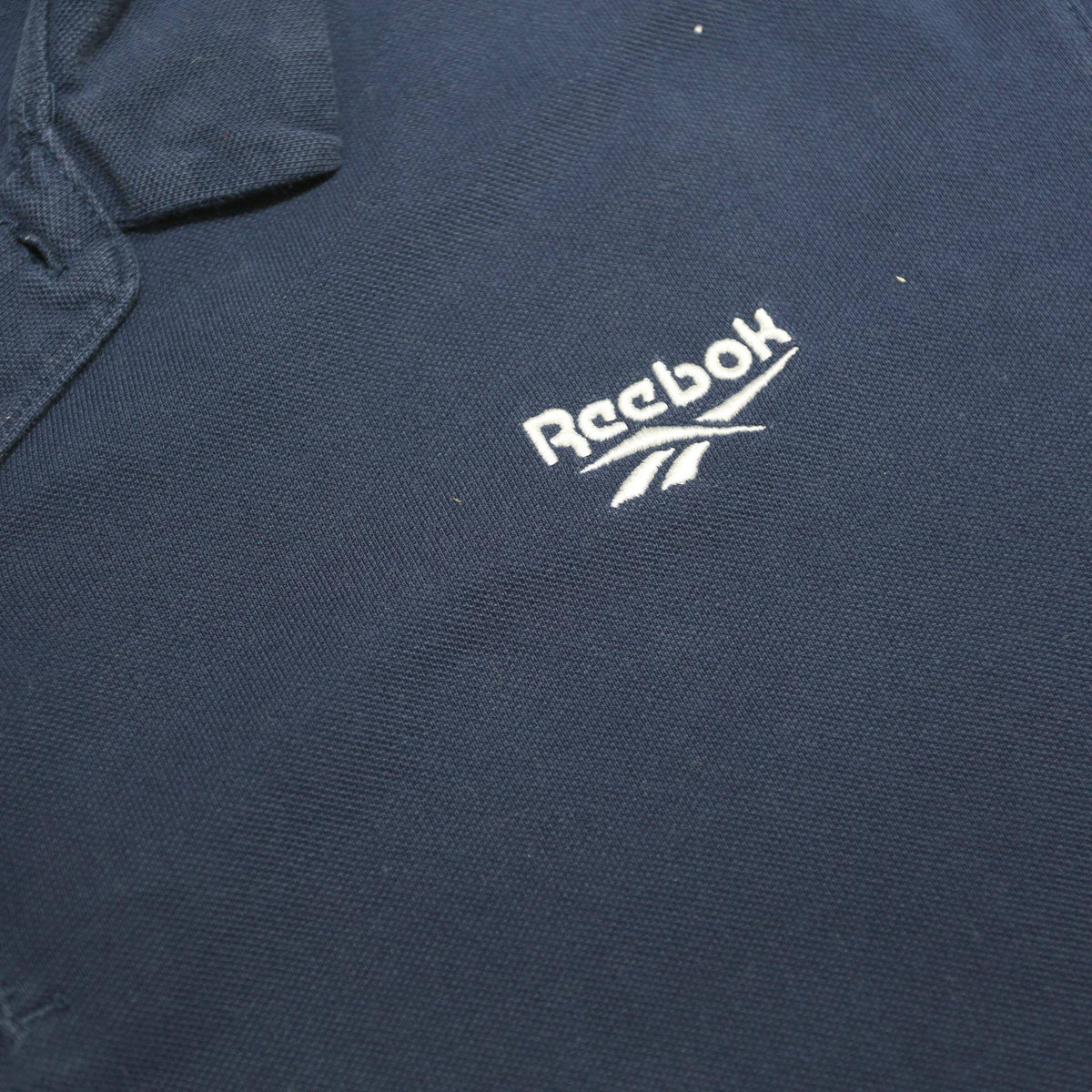 REEBOK Mens Blue Cotton Blend Short Sleeve XL Polo Shirt Basic Casual