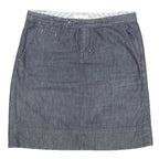 GAP Womens Blue Cotton Straight Knee Length Woven Skirt S Casual Everyday