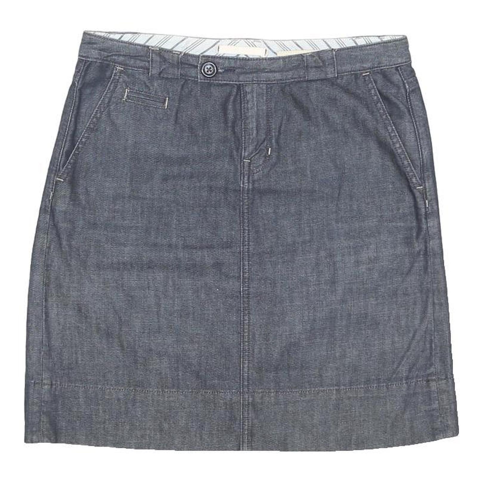GAP Womens Blue Cotton Straight Knee Length Woven Skirt S Casual Everyday