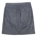 GAP Womens Blue Cotton Straight Knee Length Woven Skirt S Casual Everyday