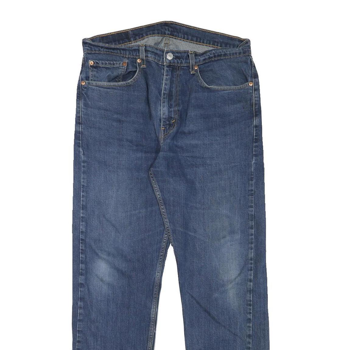 LEVI'S Mens Regular Fit Blue Denim Jeans W34 L32 Classic Cotton Blend Zip