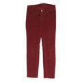 SEVEN7 Mens Cotton Red Regular Skinny Trousers W30 L29 Stylish Fit Casual